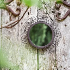 Fabrique de Styles Miroirs>Miroir rond en fer D31cm - Lore Noir