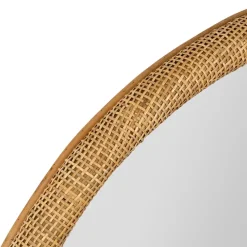 Fabrique de Styles Miroirs>Miroir rond en rotin d80cm - Tamba Naturel