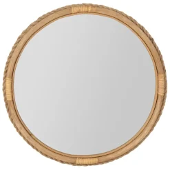 Fabrique de Styles Miroirs>Miroir rond en sapin d53cm - Trappeur Naturel