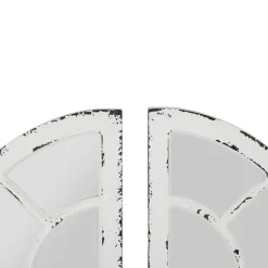 Fabrique de Styles Miroirs>Miroirs x2 patiné 40x117cm - orangerie Blanc