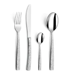 Fabrique de Styles Ménagères>Ménagère 24 pièces en acier argent - Havane Jungle Argenté