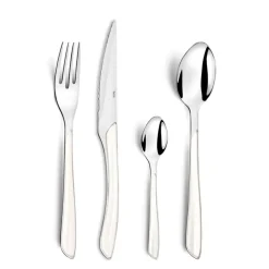 Fabrique de Styles Ménagères>Ménagère 24 pièces en acier - Eclat Blanc