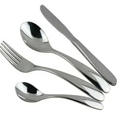 Fabrique de Styles Ménagères>Ménagère 16 pièces en poli gris - Bagatelle Inox