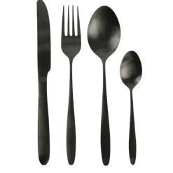 Fabrique de Styles Ménagères>Ménagère 16 pièces en acier inoxydable Noir