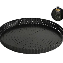 Fabrique de Styles Plats Et Appareils De Cuisson>Moule à pâtisserie rond perforé d28xh2.7cm Noir