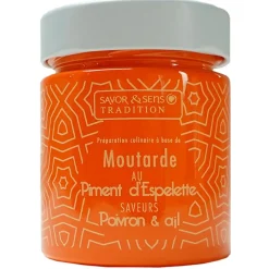 Fabrique de Styles Condiments Et Épices>Moutarde au piment d'espelette & ail Orange