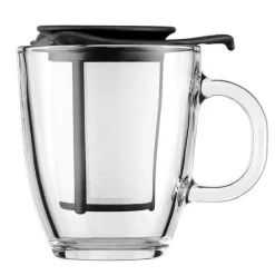Fabrique de Styles Tasses Et Mugs>Mug avec filtre en verre trempé 35cl Noir