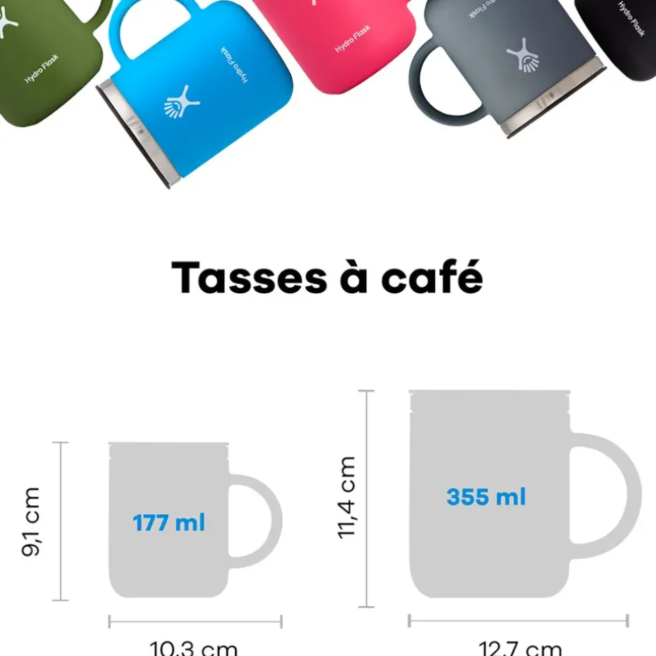 Fabrique de Styles Gourdes>Mug isotherme avec poignée 355ml Noir