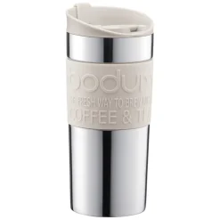 Fabrique de Styles Gourdes>Mug isotherme de voyage en inox double paroi 35cl Blanc