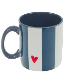 Fabrique de Styles Tasses Et Mugs>Mug Papi rayé et blanc en porcelaine - Ella Bleu