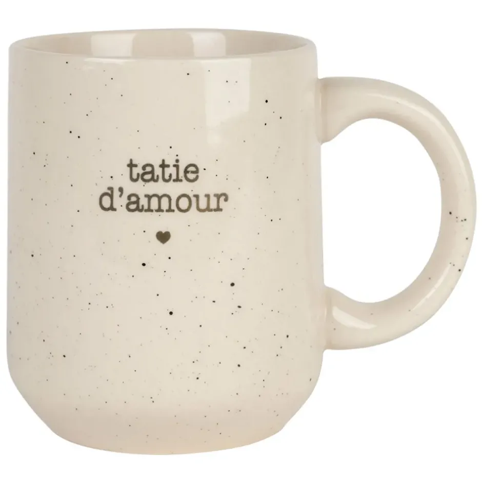 Fabrique de Styles Tasses Et Mugs>Mug tatie en grès moucheté 35cl Blanc