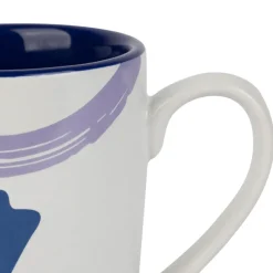Fabrique de Styles Tasses Et Mugs>Mugs x2 et parme 37.5cl en porcelaine - funny Bleu
