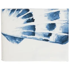 Fabrique de Styles Nappes>Nappe en coton enduit blanc et bleu 160x160cm - Bord De Mer Blanc, Bleu