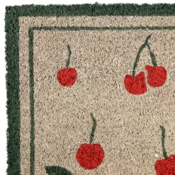 Fabrique de Styles Paillassons>Paillasson cerise en coco gris et rouge 73x43 - Cerise Gris, Rouge