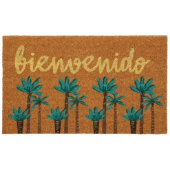 Fabrique de Styles Paillassons>Paillasson "bienvenido" en coco 73x43cm - Patchuca Vert