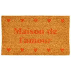 Fabrique de Styles Paillassons>Paillasson "Maison de l'amour" en coco 73x43cm - Famille Corail