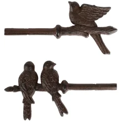 Fabrique de Styles Accessoires De Rideaux>Paire d'embouts fauvette acc-rideau en Fonte Naturel