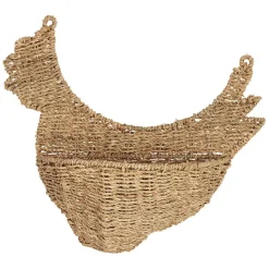 Fabrique de Styles Paniers Et Corbeilles>Panier mural poule en jonc de mer 42x38cm - Chaumière Naturel