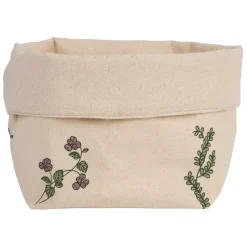 Fabrique de Styles Paniers Et Corbeilles>Panière à pain en coton naturel et vert d15cm - Juline Naturel, Vert