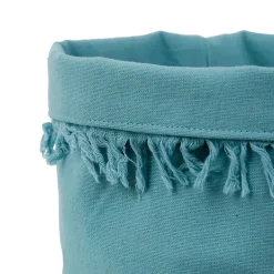 Fabrique de Styles Paniers Et Corbeilles>Panière à pain en coton d18cm - Nalia Turquoise