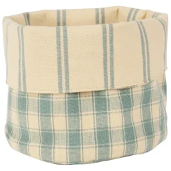 Fabrique de Styles Paniers Et Corbeilles>Panière à pain en coton vichy d15cm - Campagne Sauge