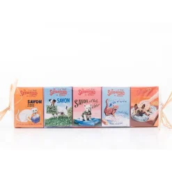 Fabrique de Styles Savon Solide>Papillotte de 5 savons 25g en etuis chat/chien Multicolore