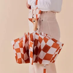 Fabrique de Styles Accessoires Mode>Parapluie compact manche tête de canard peanut butter checkers Orange