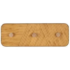 Fabrique de Styles Patères>Patere 3 crochets en bambou et sapin - Saori Naturel