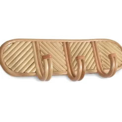 Fabrique de Styles Patères>Patère 3 crochets bamboli 39x9.5xh13cm Naturel