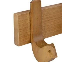 Fabrique de Styles Patères>Patère 4 crochets oiseau en acajour blanc 40x13cm - Campagne Naturel