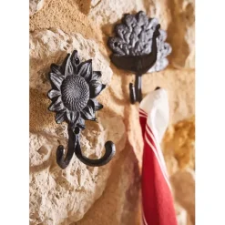 Fabrique de Styles Patères>Patère double paon en fonte Brun