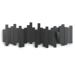 Fabrique de Styles Patères>Patère murale 5 crochets rabattables Noir