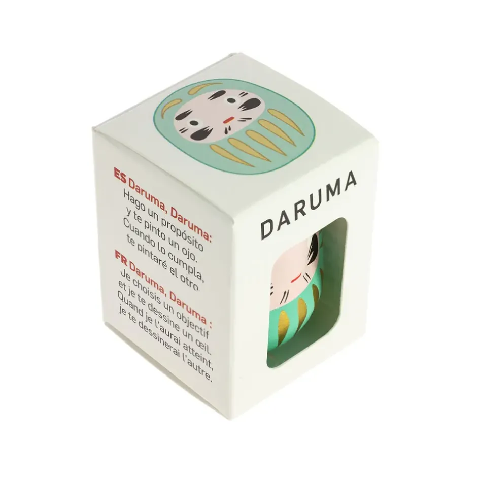 Fabrique de Styles Méditation Et Yoga>Petit daruma réussite scolaire Turquoise