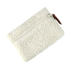 Fabrique de Styles Pochettes Et Housses>Petite pochette bouclette écru Ecru