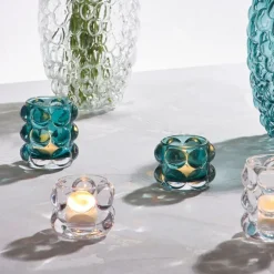 Fabrique de Styles Photophores, Bougeoirs Et Lanternes>Photophore en verre h6.5cm - Tanri Transparent