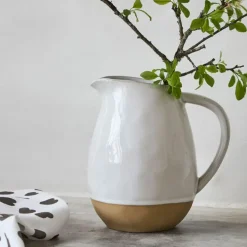 Fabrique de Styles Carafes Et Pichets>Pichet en grès 1.9L - Jade Blanc