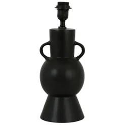 Fabrique de Styles Lampes À Poser>Pied de lampe arrondie en porcelaine h40cm - eterra Noir