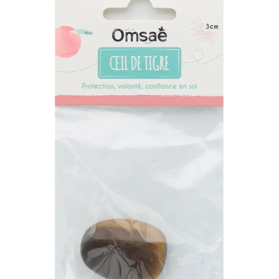 Fabrique de Styles Méditation Et Yoga>Pierre roulée oeil de tigre taille L Marron