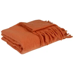 Fabrique de Styles Plaids>Plaid avec franges en tissu 170x130cm - Klosen Terracotta