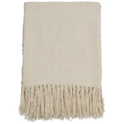 Fabrique de Styles Plaids>Plaid courba 170x130cm en coton et acrylique Blanc