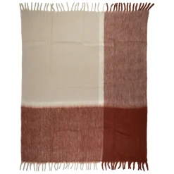 Fabrique de Styles Plaids>Plaid en acrylique et laine 130x170cm - Selestina Rouille