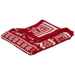 Fabrique de Styles Plaids>Plaid en coton 150x125cm - Noel Rouge