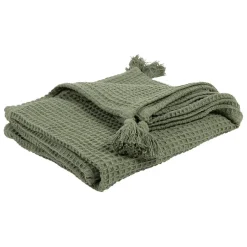 Fabrique de Styles Plaids>Plaid en coton 170x130cm - Beezz Vert