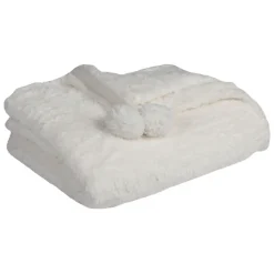 Fabrique de Styles Plaids>Plaid en tissu 170x130cm - Songes Blanc