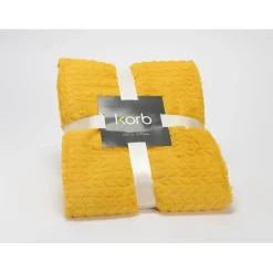 Fabrique de Styles Plaids>Plaid 170x130cm - Chevron Moutarde