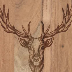 Fabrique de Styles Planches À Découper>Planche a découper cerf en acacia 32x42cm - Dalbert Naturel