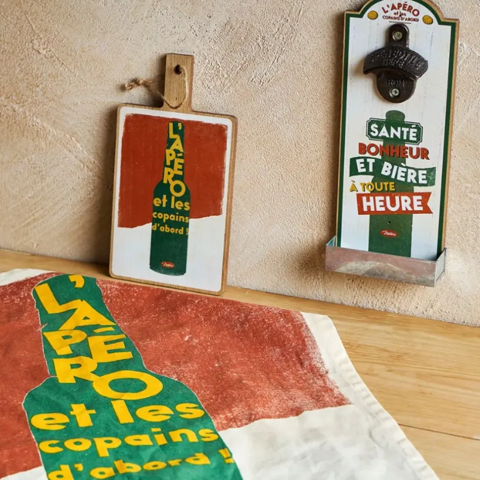 Fabrique de Styles Planches À Découper>Planche a découper en bois 14x26cm - Copains D'Abord Multicolore