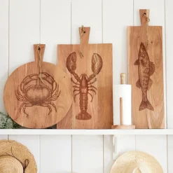 Fabrique de Styles Planches À Découper>Planche a découper poisson en acacia 20x70cm - Dalbert Naturel