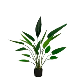 Fabrique de Styles Fleurs Et Plantes Artificielles>Plante artificielle Heliconia en pot h115cm Vert