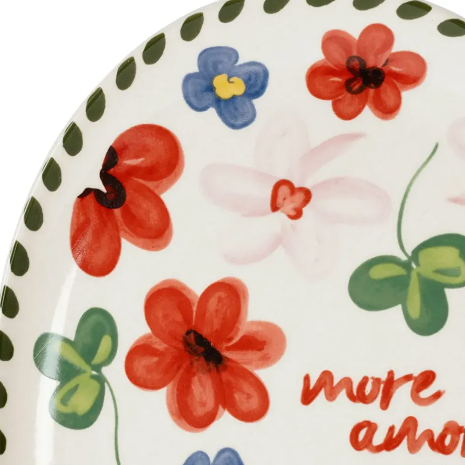 Fabrique de Styles Plats Et Saladiers>Plat ovale en grès fleur - Bellagio Multicolore